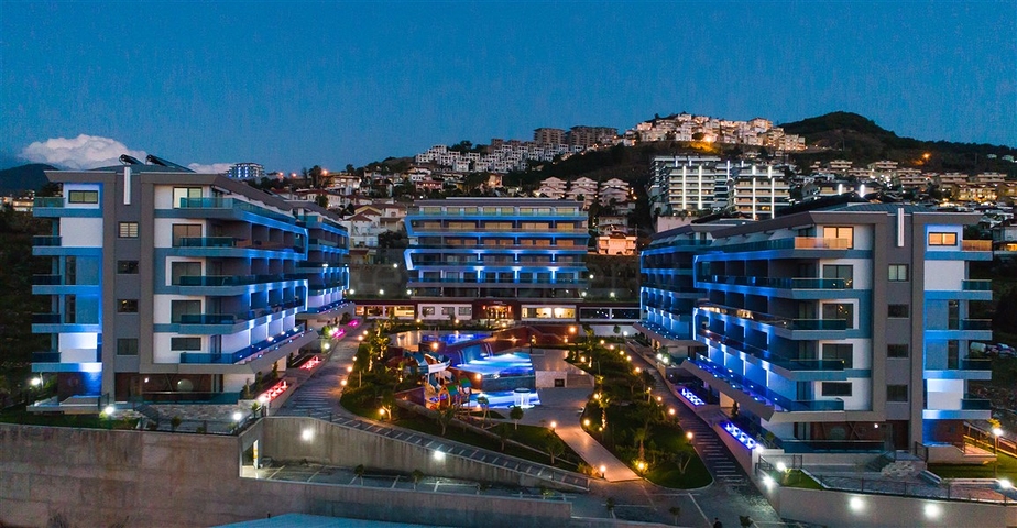 شقة اطلالة بحر - ضمن مجمع 5 نجوم - تصميم 1+2 - في كارجيجاك / الانيا 