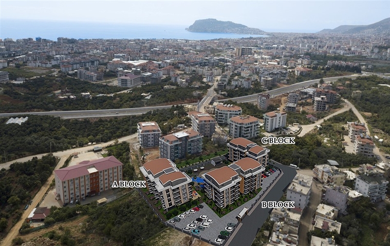 شقق بالاقساط ضمن مجمع قيد الانشاء في منطقة اوبا / الانيا 