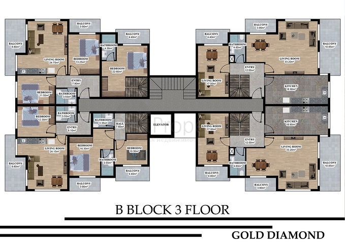 شقق بالاقساط ضمن مجمع قيد الانشاء في منطقة اوبا / الانيا 