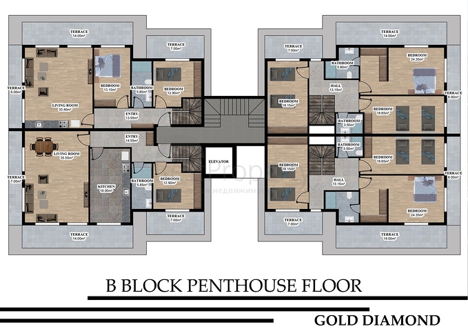 شقق بالاقساط ضمن مجمع قيد الانشاء في منطقة اوبا / الانيا 