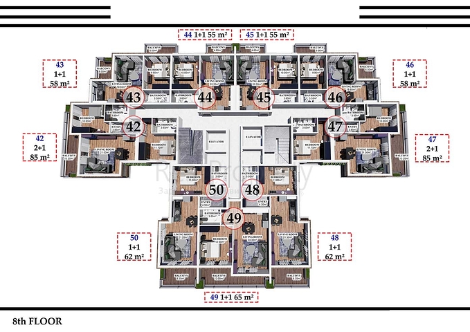 بالتقسيط في مركز الانيا - شقق ضمن مجمع فاخر قيد الانشاء قريب من شاطئ كليوباترا /الانيا 