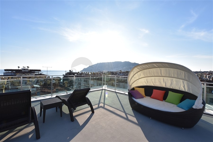 شقة اطلالة بحر في مركز الانيا - تصميم 1+2  مفروشة -ضمن مجمع حديث -مركز الانيا 