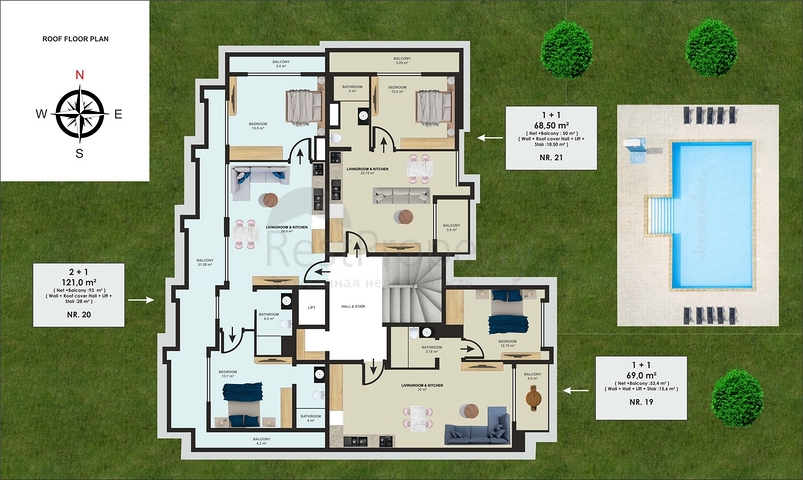شقق بالاقساط في مركز الانيا -مناسبة للاستثمار 