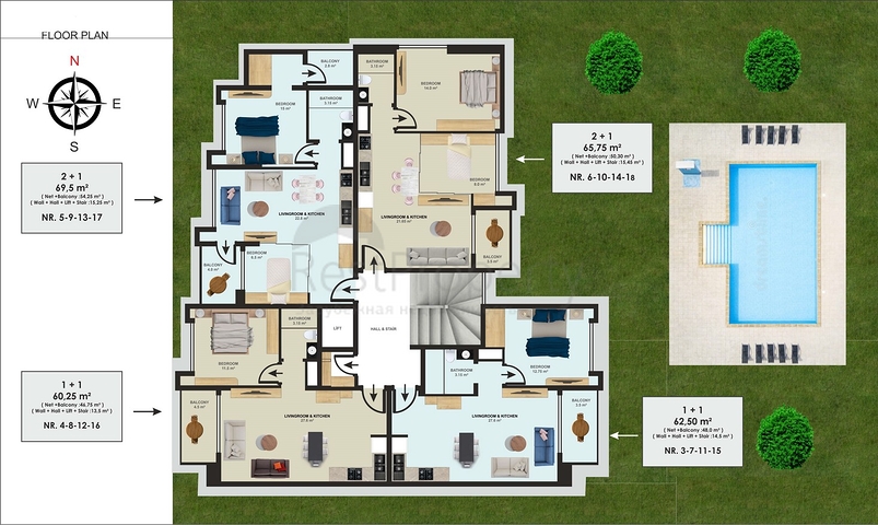شقق بالاقساط في مركز الانيا -مناسبة للاستثمار 