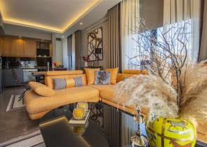 عقارات للبيع في اوبا - دوبلكس 2 غرفة وصالة -مفروشة -مجمع حديث -في اوبا / الانيا 