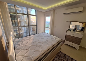 شقة غرفتين وصالة مفروشة -مجمع بخدمات مميزة -في افسلار / الانيا 