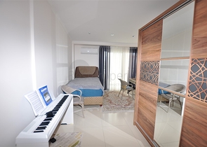 اطلالة بحر - دوبلكس 2 غرفة وصالة ضمن مجمع فاخر في كاستل / الانيا 