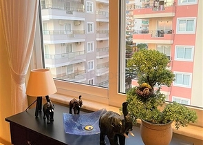 شقة اطلالة بحر في الانيا - تصميم 2 غرفة وصالة -ضمن مجمع على البحر مباشرة -محمودلار / الانيا 