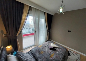 اطلالة بحر -شقة 2 غرفة وصالة -مفروشة -ضمن مجمع سكني في محمودلار / الانيا 