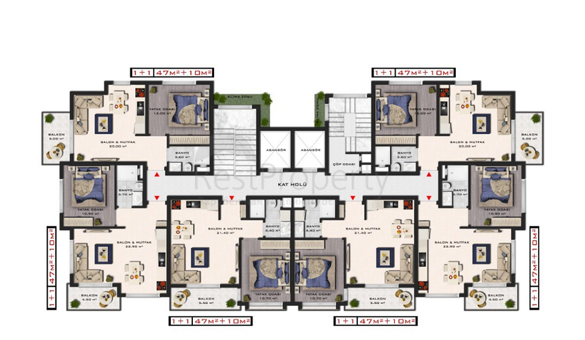 شقق بالاقساط في الانيا -مجمع قيد الانشاء في منطقة افسلار / الانيا 