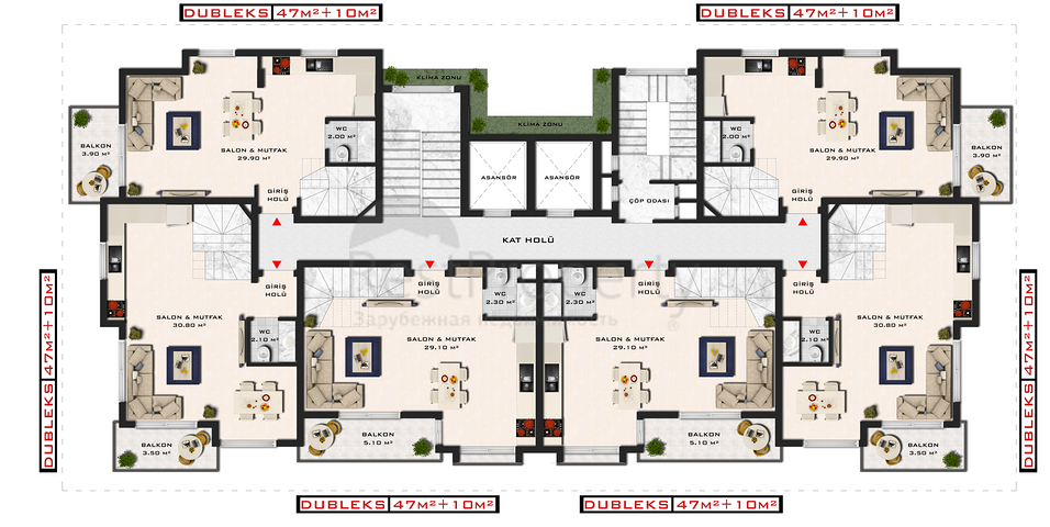 شقق بالاقساط في الانيا -مجمع قيد الانشاء في منطقة افسلار / الانيا 