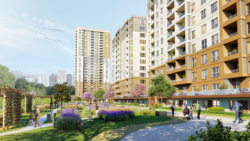 مجمع في اسطنبول مع تقاطع مواصلات مثالي