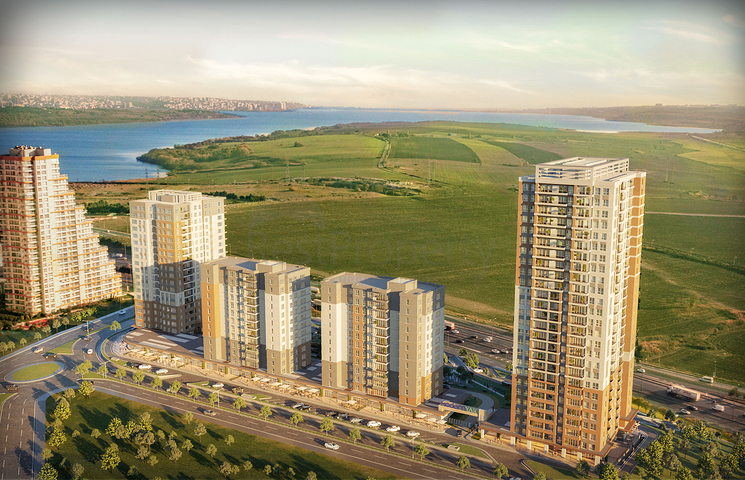 مجمع في اسطنبول مع تقاطع مواصلات مثالي