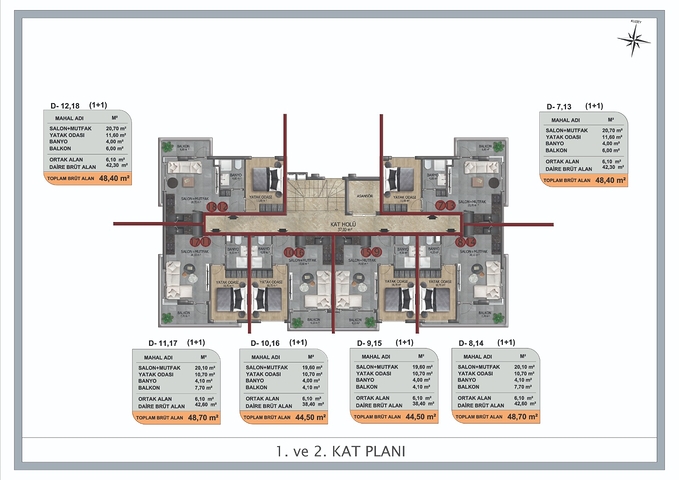شقق بالاقساط في اوبا - مجمع قيد الانشاء - الانيا 