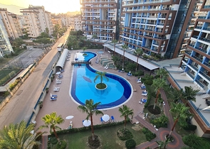 شقة ضمن مجمع فاخر في الانيا - تصميم غرفة وصالة -في جيكجلي / الانيا 