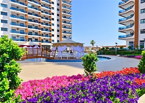 شقة ضمن مجمع خمس نجوم - تصميم 1+1 مفروشة  - في الانيا 