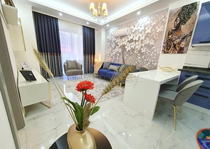 شقة غرفة وصالة جديدة - مفروشة وضمن مجمع سكني في محمودلار / الانيا 