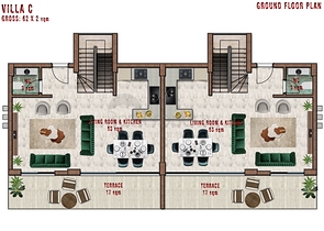 فلل للبيع في الانيا - اطلالة بحر وقلعة - بالاقساط حتى تاريخ التسليم - مركز الانيا 