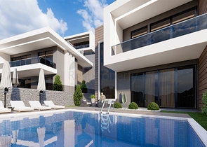 فلل للبيع في الانيا - اطلالة بحر وقلعة - بالاقساط حتى تاريخ التسليم - مركز الانيا 