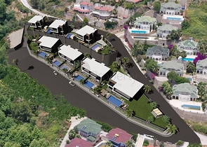 فلل للبيع في الانيا - اطلالة بحر وقلعة - بالاقساط حتى تاريخ التسليم - مركز الانيا 