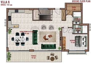 فلل للبيع في الانيا - اطلالة بحر وقلعة - بالاقساط حتى تاريخ التسليم - مركز الانيا 