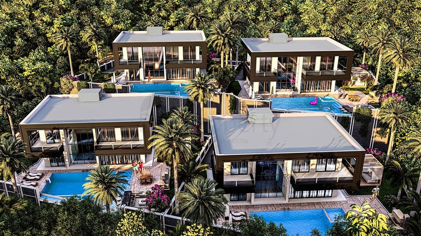 فلل فاخرة في الانيا - اطلالة بحر - 4 غرف وصالة في اوبا /الانيا 