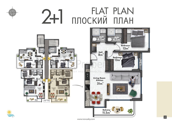 شقق بالاقساط في الانيا - مجمع قيد الانشاء -تصميم مميز -في محمودلار 