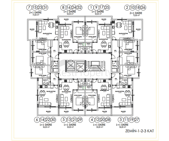 شقق بالتقسيط في مدينة الانيا - مجمع قيد الانشاء في منطقة محمودلار / الانيا 