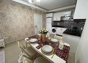 شقة غرفتين وصالة للبيع في الانيا - مفروشة وضمن مجمع سكني - محمودلار / الانيا 