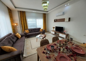 شقة على شارع بارباروس - غرفتين وصالة مفروشة - محمودلار / الانيا 