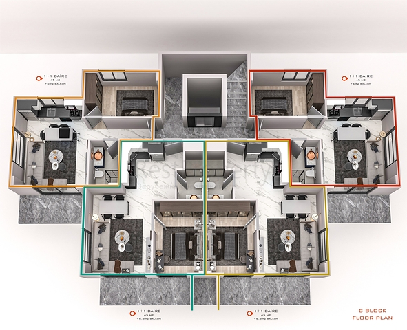 شقق للبيع بالاقساط في الانيا - مجمع قيد الانشاء في منطقة اوبا 