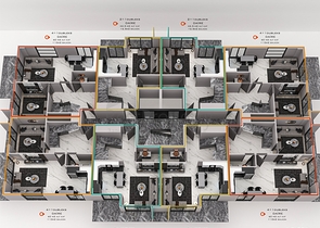 شقق للبيع بالاقساط في الانيا - مجمع قيد الانشاء في منطقة اوبا 