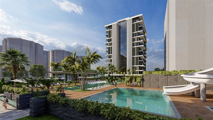 على البحر مباشرة -مجمع فاخر في محمودلار / الانيا 