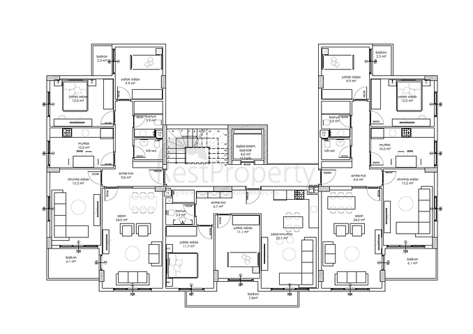 شقق ضمن مجمع عائلي - في مركز الانيا 
