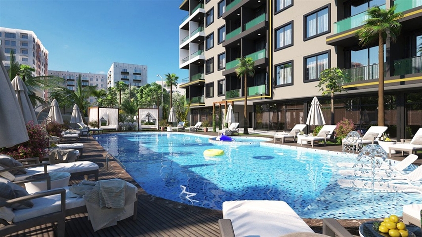 قريب من البحر - شقق بالتقسيط ضمن مجمع انيق -في افسلار / الانيا 