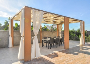 شقق اطلالة على البحر في الانيا - تصميم غرفة وصالة مفروشة - في كارجيجاك / الانيا 