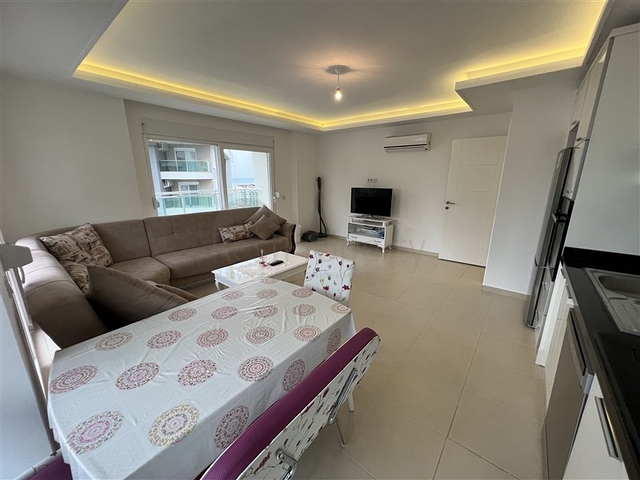 اطلالة بحر -شقة 2 غرفة وصالة مفروشة - ضمن مجمع يضم خدمات 5 نجوم - في افسلار / الانيا 