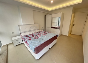 اطلالة بحر -شقة 2 غرفة وصالة مفروشة - ضمن مجمع يضم خدمات 5 نجوم - في افسلار / الانيا 