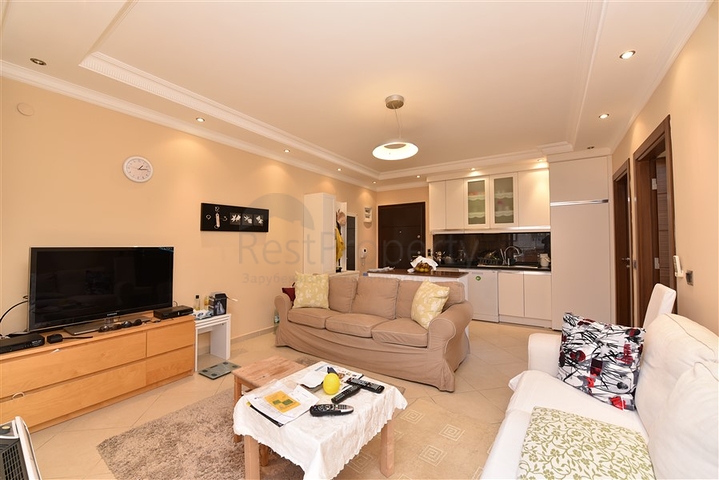 شقة اطلالة بحر في اوبا - تصميم غرفة وصالة مفروشة -ضمن مجمع - اوبا / الانيا 