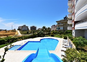 مطبخ شبه منفصل - شقة غرفتين وصالة -ضمن مجمع -في افسلار / الانيا 