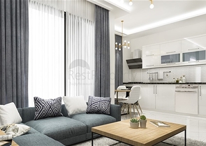 في احضان الطبيعة -شقة غرفة وصالة ضمن مجمع سكني حديث -افسلار / الانيا 