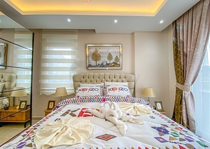 دوبلكس ارضية - غرفتين وصالة ضمن مجمع سكني قريب من البحر - في كاستل / الانيا 