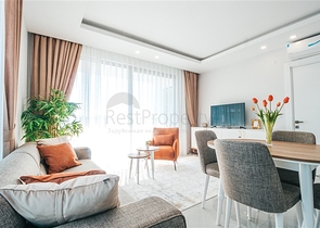 اطلالة بحر مباشرة - شقة غرفة وصالة مفروشة - مجمع حديث - في محمودلار / الانيا 