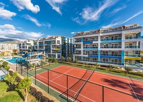 اطلالة بحر - شقة غرفة وصالة - ضمن مجمع فاخر -في كاستل / الانيا 