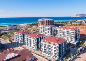 اطلالة بحر - شقة غرفة وصالة - ضمن مجمع فاخر -في كاستل / الانيا 