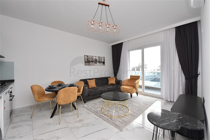 اطلالة بحر مباشرة -شقة غرفة وصالة ضمن مجمع جديد - في كارجيجاك / الانيا 