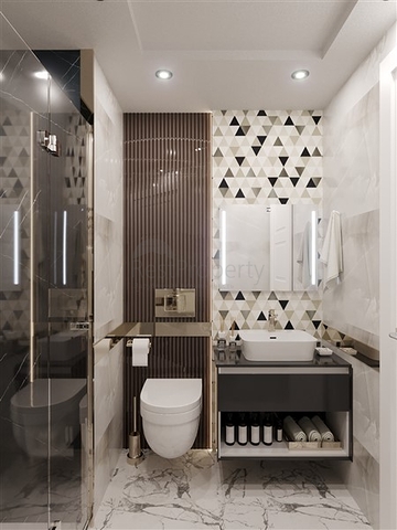 شقة ضمن بناء جديد في مركز الانيا - تصميم 2 غرفة وصالة .