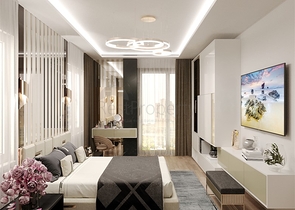 شقة ضمن بناء جديد في مركز الانيا - تصميم 2 غرفة وصالة .