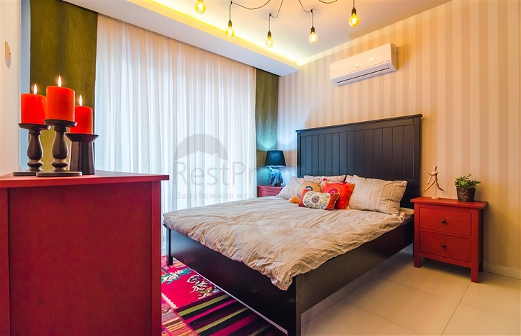 شقة انيقة - تصميم غرفة وصالة - ضمن مجمع فاخر في كارجيجاك / الانيا 