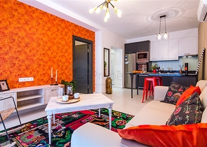 شقة انيقة - تصميم غرفة وصالة - ضمن مجمع فاخر في كارجيجاك / الانيا 